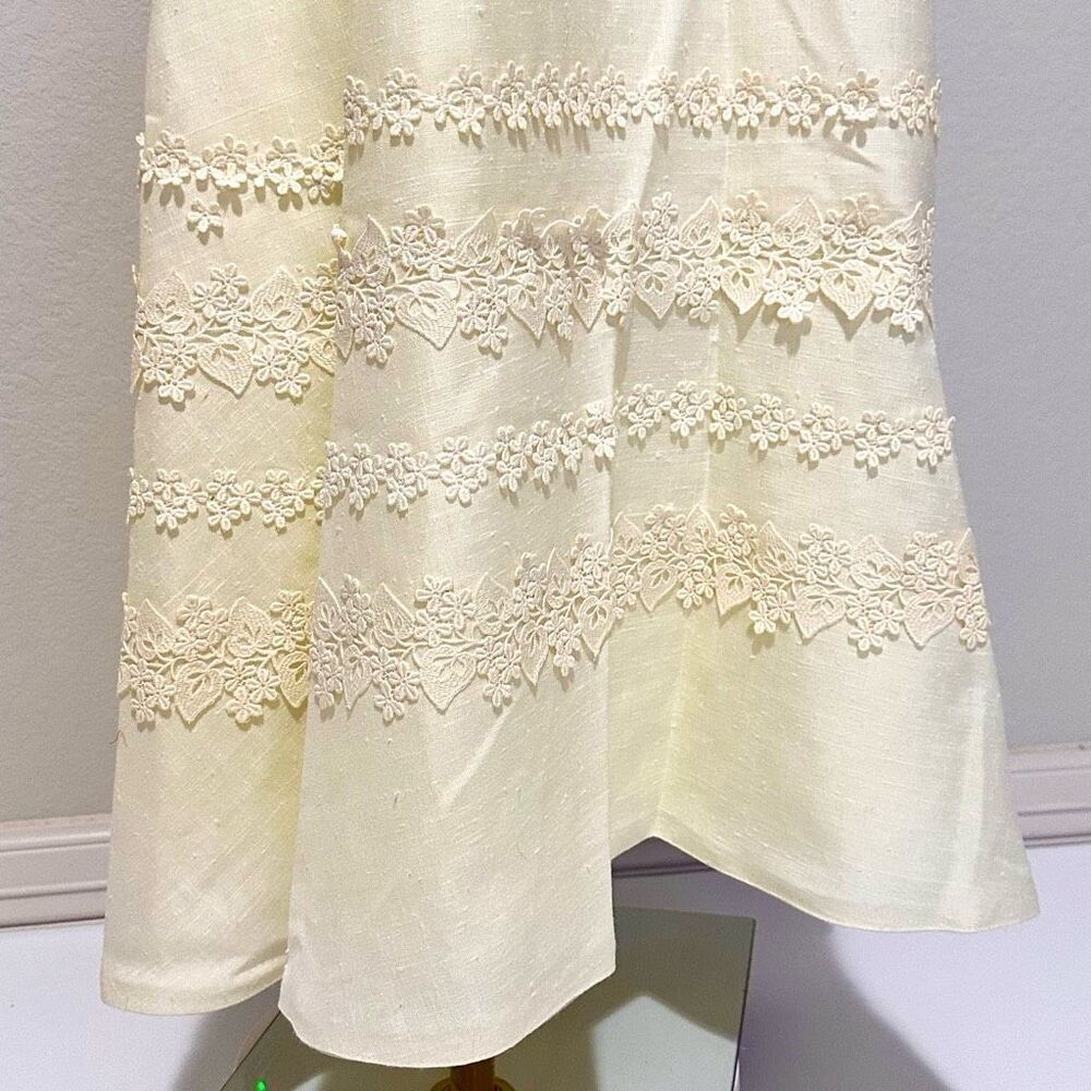 Vtg 70s House of Bianchi Empire Waist Maxi Dress XS Prairie Romantic Edwardian - Picture 9 of 12